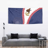 American Samoa Eagle Tapestry Polynesian Tribal Pattern Curve Style