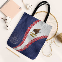 American Samoa Eagle Tote Bag Polynesian Tribal Pattern Curve Style