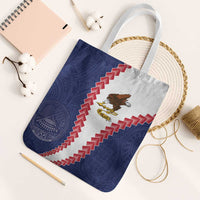 American Samoa Eagle Tote Bag Polynesian Tribal Pattern Curve Style