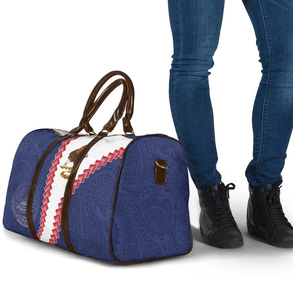 American Samoa Eagle Travel Bag Polynesian Tribal Pattern Curve Style LT05 - Polynesian Pride