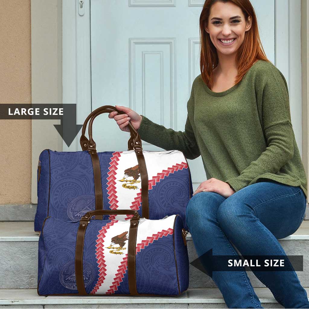 American Samoa Eagle Travel Bag Polynesian Tribal Pattern Curve Style LT05 - Polynesian Pride
