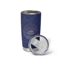 American Samoa Eagle Tumbler Cup Polynesian Tribal Pattern Curve Style LT05 - Polynesian Pride