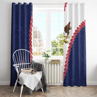 American Samoa Eagle Window Curtain Polynesian Tribal Pattern Curve Style LT05 - Polynesian Pride