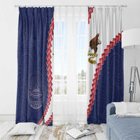American Samoa Eagle Window Curtain Polynesian Tribal Pattern Curve Style LT05 - Polynesian Pride
