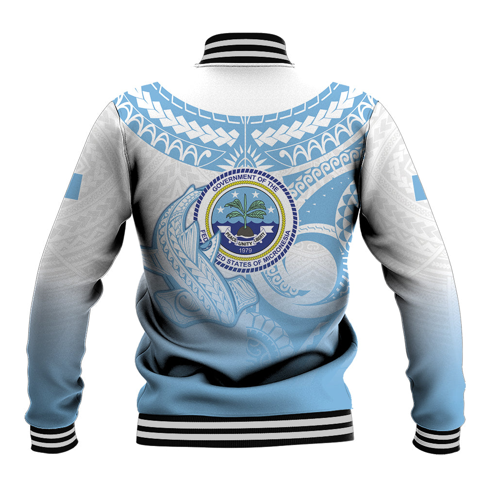 Micronesia Constitution Day Baseball Jacket Polynesian Tribal Tattoo Simple Style LT05 - Polynesian Pride