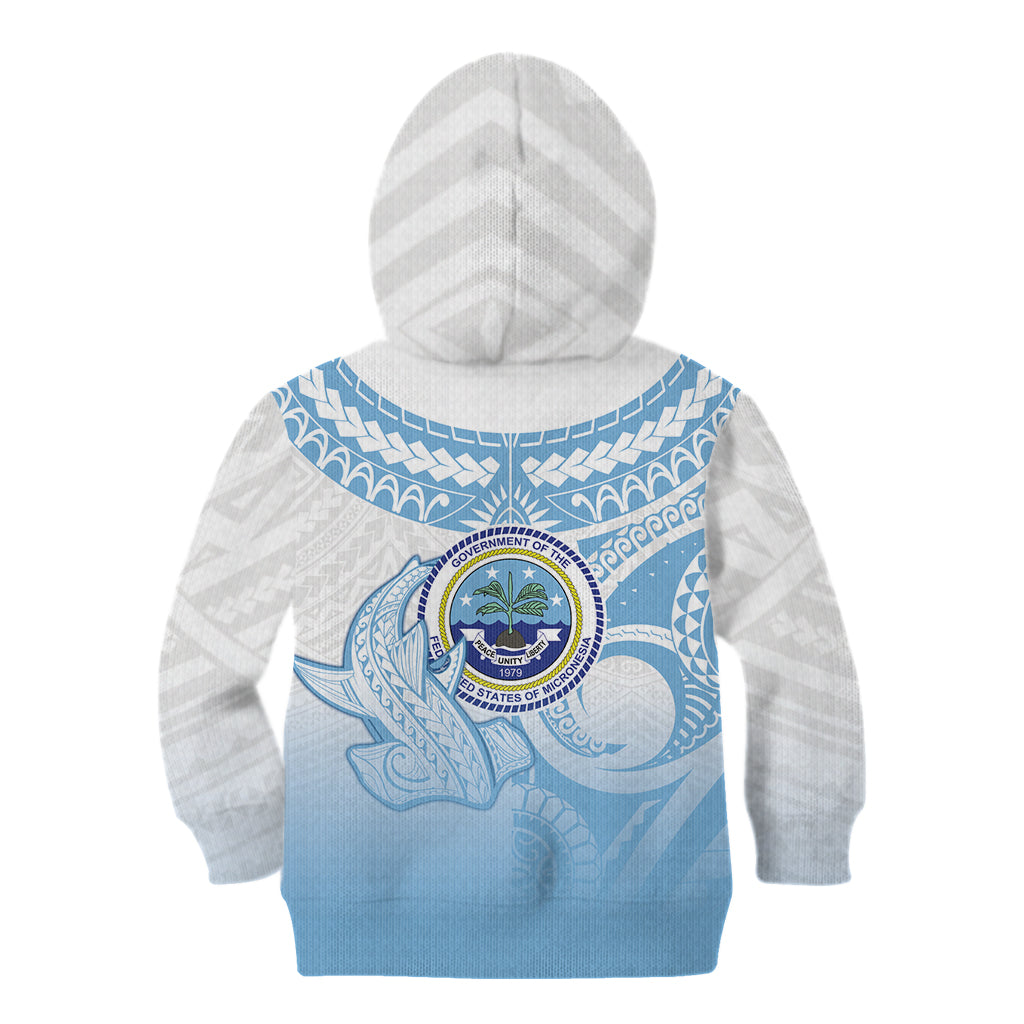 Micronesia Constitution Day Kid Hoodie Polynesian Tribal Tattoo Simple Style