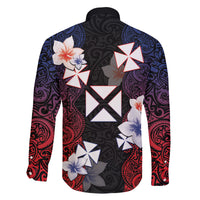 Wallis and Futuna Uvea Family Matching Off Shoulder Maxi Dress and Hawaiian Shirt Victory Day With Frangipani LT05 - Polynesian Pride