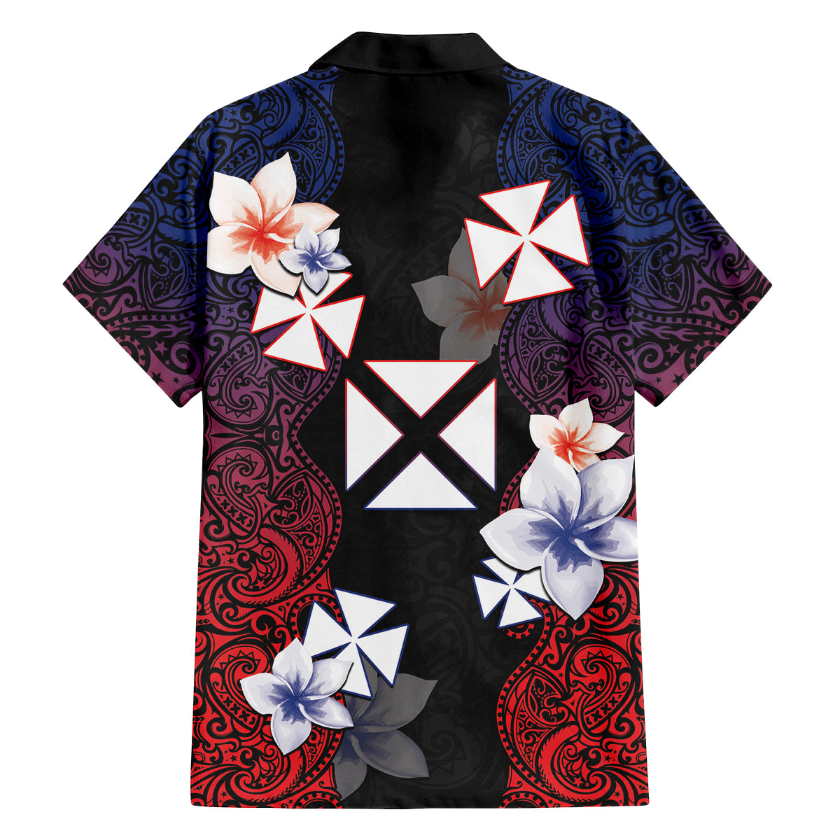Wallis and Futuna Uvea Family Matching Tank Maxi Dress and Hawaiian Shirt Victory Day With Frangipani LT05 - Polynesian Pride
