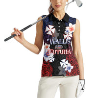 Wallis and Futuna Uvea Women Sleeveless Polo Shirt Victory Day With Frangipani LT05 - Polynesian Pride