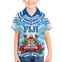 Personalised Fiji Ratu Sir Lala Sukuna Day Family Matching Long Sleeve Bodycon Dress and Hawaiian Shirt Hibiscus Tapa Pattern
