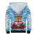 Personalised Fiji Ratu Sir Lala Sukuna Day Sherpa Hoodie Hibiscus Tapa Pattern