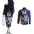 New Zealand And Scotland Rugby Custom Couples Matching Off The Shoulder Long Sleeve Dress and Long Sleeve Button Shirt Maori Tiki With Thistle Together