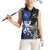 New Zealand And Scotland Rugby Custom Women Sleeveless Polo Shirt Maori Tiki With Thistle Together