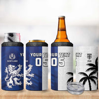 Fiji And Scotland Rugby Custom 4 in 1 Can Cooler Tumbler Fijian Palm Tree With Thistle Together LT05 - Polynesian Pride