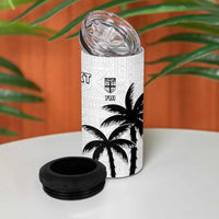 Fiji And Scotland Rugby Custom 4 in 1 Can Cooler Tumbler Fijian Palm Tree With Thistle Together LT05 - Polynesian Pride