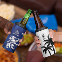 Fiji And Scotland Rugby Custom 4 in 1 Can Cooler Tumbler Fijian Palm Tree With Thistle Together LT05 - Polynesian Pride