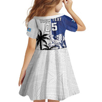 Fiji And Scotland Rugby Custom Family Matching Mermaid Dress and Hawaiian Shirt Fijian Palm Tree With Thistle Together