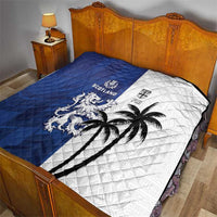 Fiji And Scotland Rugby Quilt Fijian Palm Tree With Thistle Together