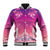 New Zealand Matariki Baseball Jacket Maori Marae Purple Galaxy
