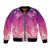 New Zealand Matariki Bomber Jacket Maori Marae Purple Galaxy
