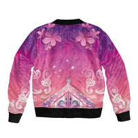 New Zealand Matariki Bomber Jacket Maori Marae Purple Galaxy LT05 - Polynesian Pride