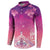 New Zealand Matariki Button Sweatshirt Maori Marae Purple Galaxy