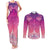 New Zealand Matariki Couples Matching Tank Maxi Dress and Long Sleeve Button Shirt Maori Marae Purple Galaxy