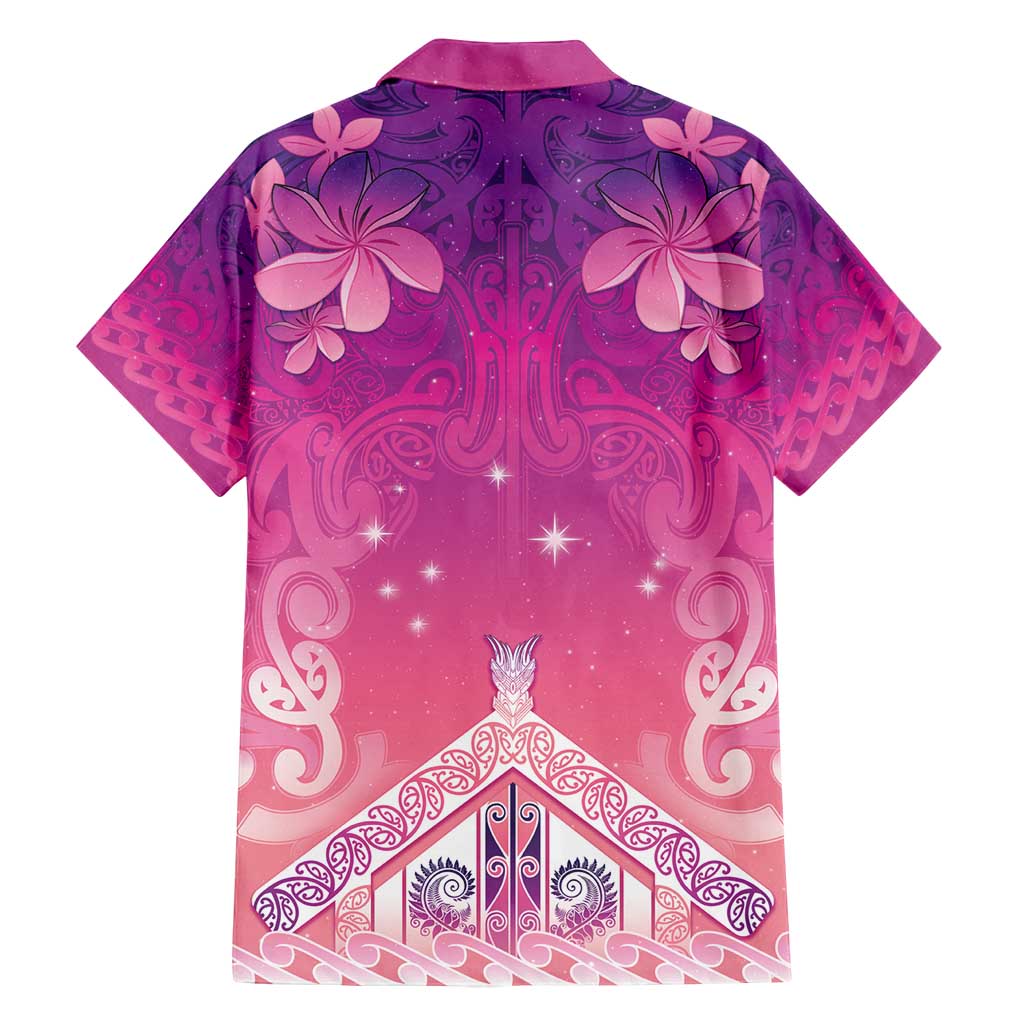 New Zealand Matariki Family Matching Long Sleeve Bodycon Dress and Hawaiian Shirt Maori Marae Purple Galaxy LT05 - Polynesian Pride