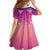 New Zealand Matariki Family Matching Off The Shoulder Long Sleeve Dress and Hawaiian Shirt Maori Marae Purple Galaxy