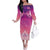 New Zealand Matariki Family Matching Off The Shoulder Long Sleeve Dress and Hawaiian Shirt Maori Marae Purple Galaxy