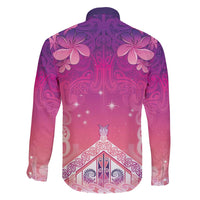 New Zealand Matariki Family Matching Off Shoulder Maxi Dress and Hawaiian Shirt Maori Marae Purple Galaxy