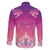 New Zealand Matariki Family Matching Off Shoulder Maxi Dress and Hawaiian Shirt Maori Marae Purple Galaxy