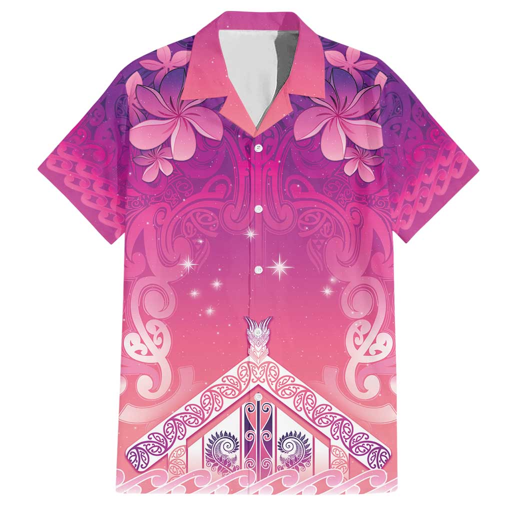 New Zealand Matariki Family Matching Short Sleeve Bodycon Dress and Hawaiian Shirt Maori Marae Purple Galaxy LT05 Dad's Shirt - Short Sleeve Purple - Polynesian Pride