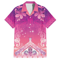 New Zealand Matariki Family Matching Summer Maxi Dress and Hawaiian Shirt Maori Marae Purple Galaxy LT05 Dad's Shirt - Short Sleeve Purple - Polynesian Pride