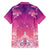 New Zealand Matariki Family Matching Summer Maxi Dress and Hawaiian Shirt Maori Marae Purple Galaxy
