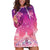 New Zealand Matariki Hoodie Dress Maori Marae Purple Galaxy