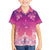 New Zealand Matariki Kid Hawaiian Shirt Maori Marae Purple Galaxy