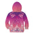 New Zealand Matariki Kid Hoodie Maori Marae Purple Galaxy