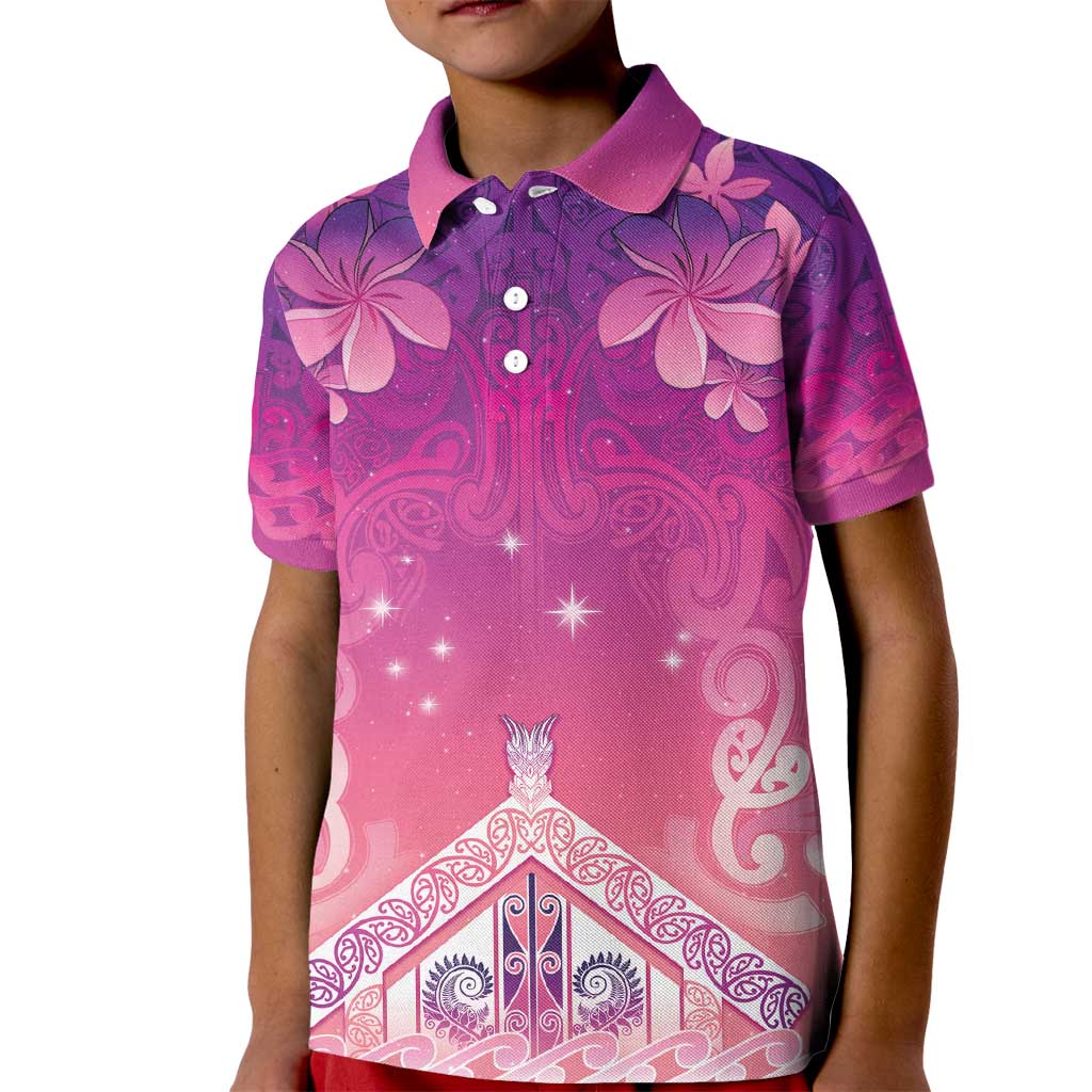 New Zealand Matariki Kid Polo Shirt Maori Marae Purple Galaxy LT05 Kid Purple - Polynesian Pride