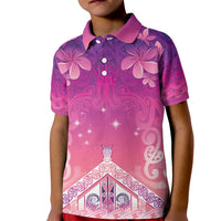 New Zealand Matariki Kid Polo Shirt Maori Marae Purple Galaxy LT05 Kid Purple - Polynesian Pride