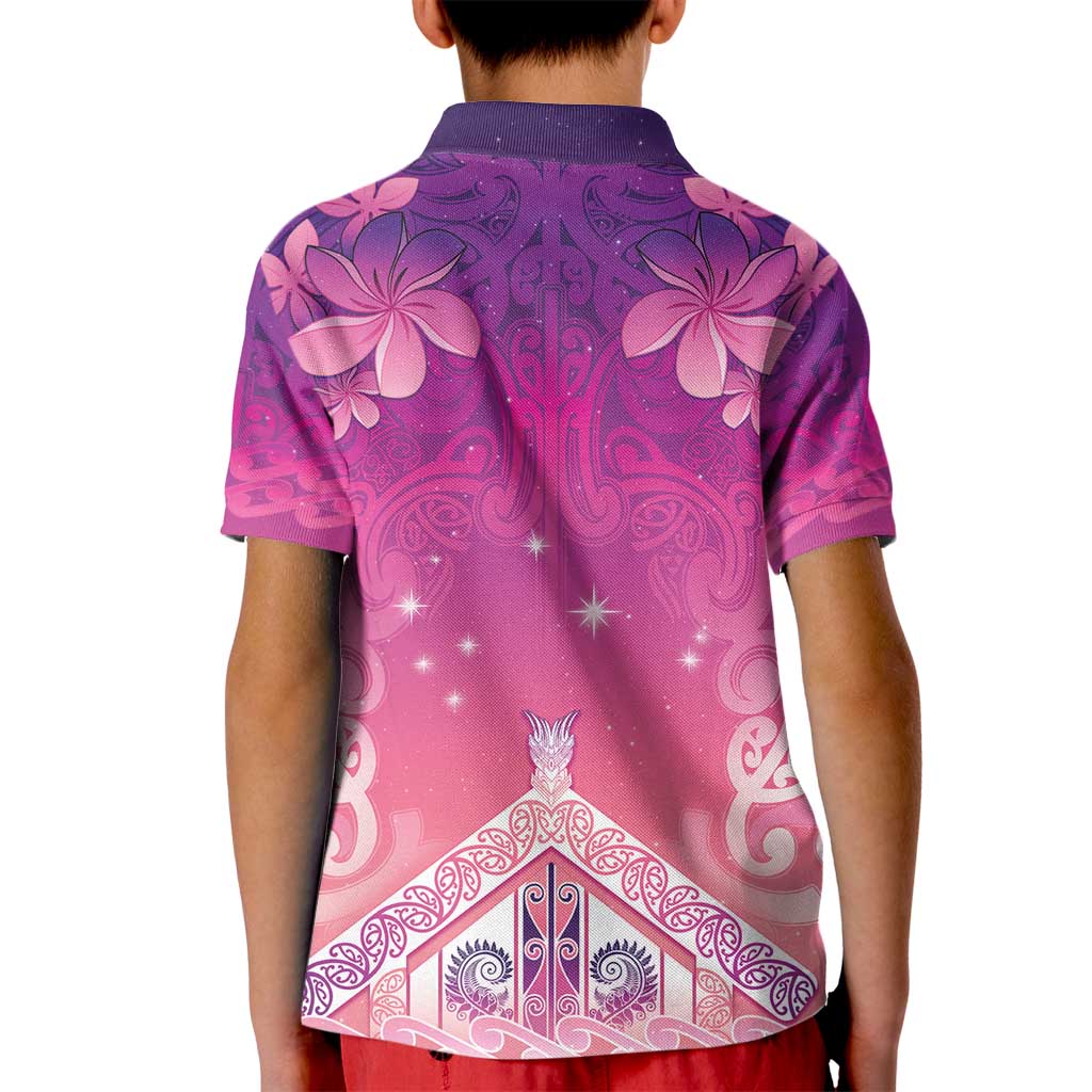 New Zealand Matariki Kid Polo Shirt Maori Marae Purple Galaxy LT05 - Polynesian Pride