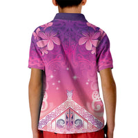 New Zealand Matariki Kid Polo Shirt Maori Marae Purple Galaxy LT05 - Polynesian Pride