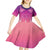 New Zealand Matariki Kid Short Sleeve Dress Maori Marae Purple Galaxy
