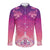 New Zealand Matariki Long Sleeve Button Shirt Maori Marae Purple Galaxy