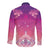 New Zealand Matariki Long Sleeve Button Shirt Maori Marae Purple Galaxy