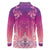 New Zealand Matariki Long Sleeve Polo Shirt Maori Marae Purple Galaxy