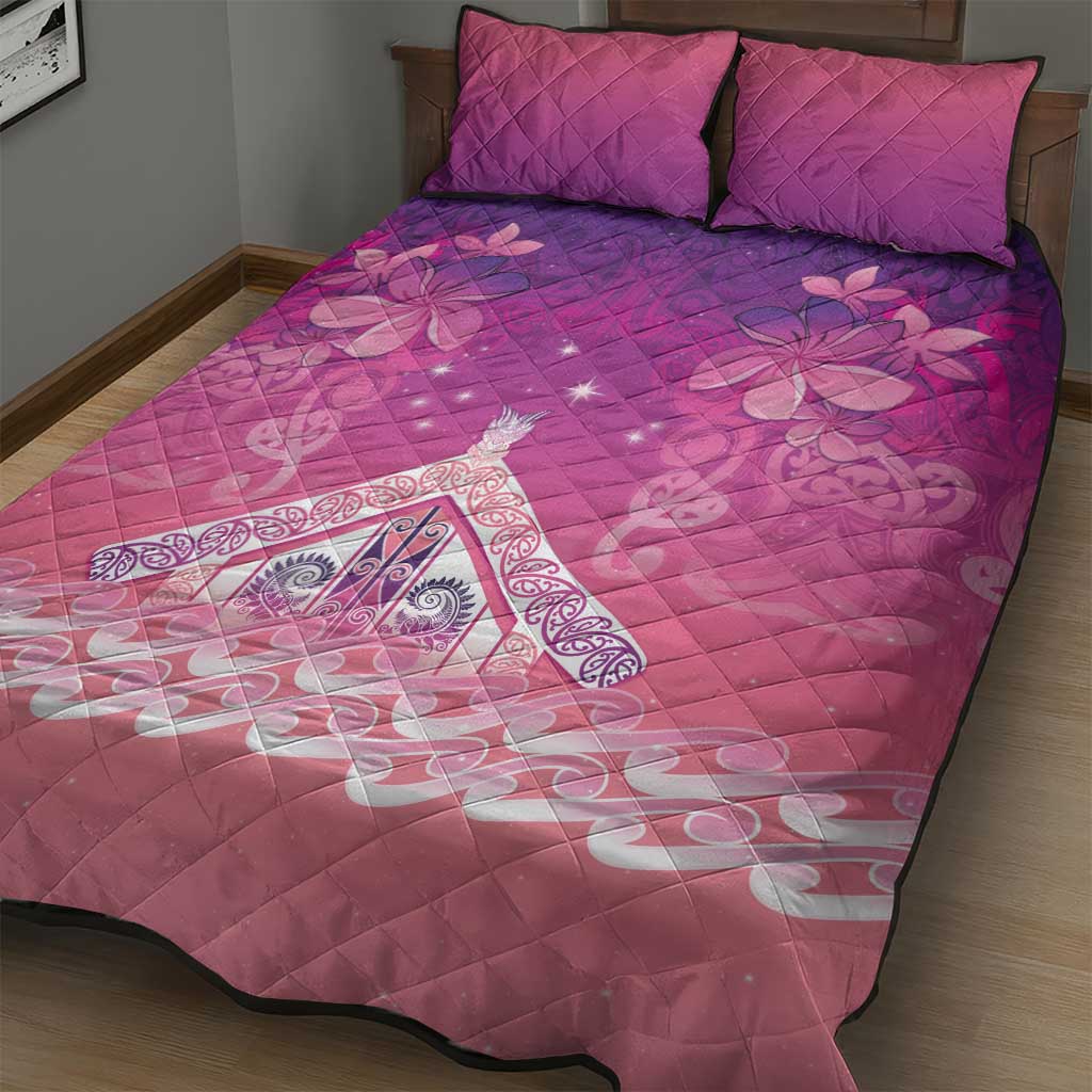 New Zealand Matariki Quilt Bed Set Maori Marae Purple Galaxy LT05 - Polynesian Pride