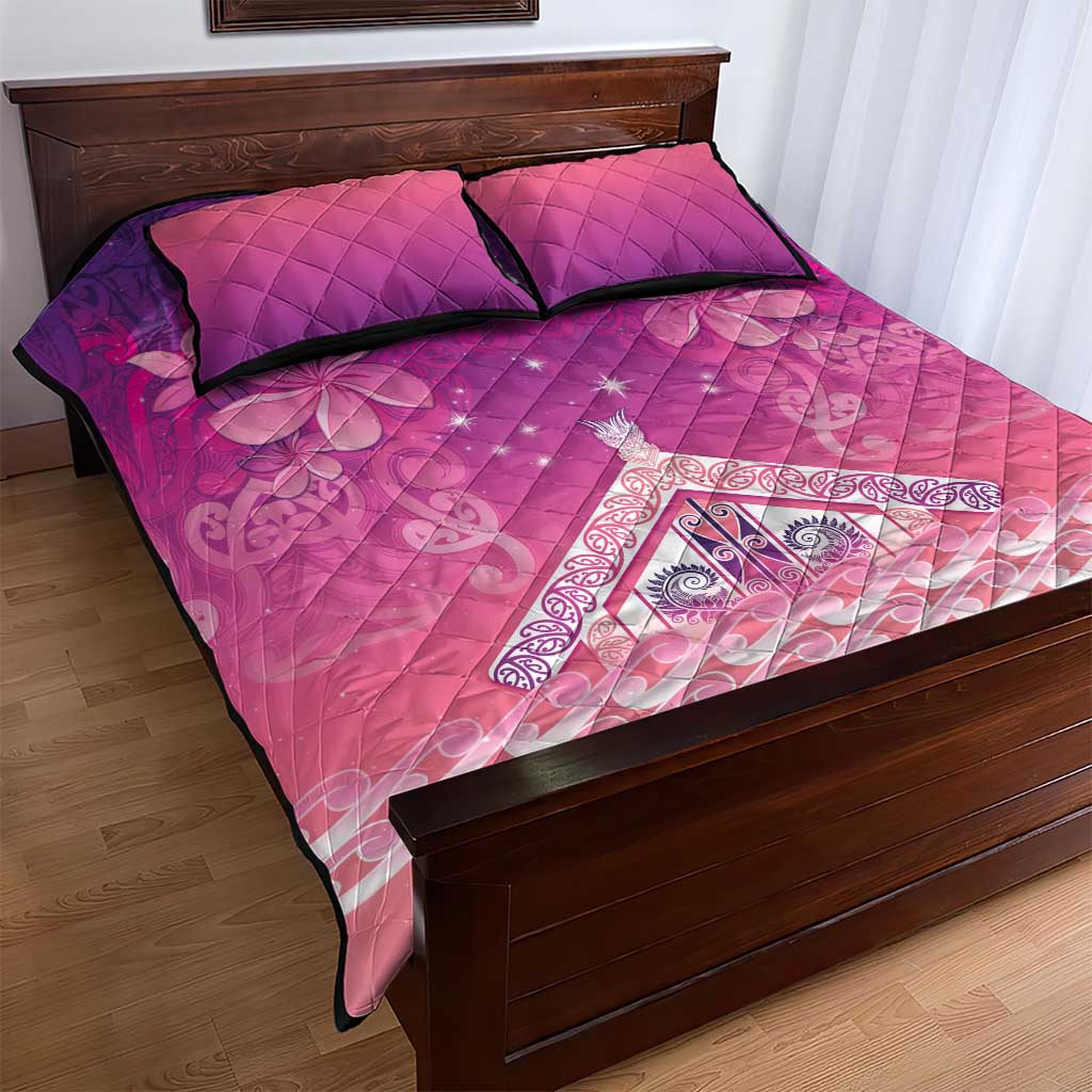 New Zealand Matariki Quilt Bed Set Maori Marae Purple Galaxy LT05 - Polynesian Pride