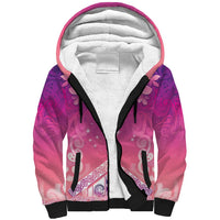 New Zealand Matariki Sherpa Hoodie Maori Marae Purple Galaxy LT05 Unisex Purple - Polynesian Pride