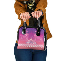 New Zealand Matariki Shoulder Handbag Maori Marae Purple Galaxy LT05 One Size Purple - Polynesian Pride